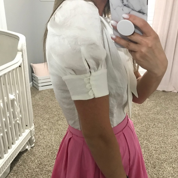 Calvin Klein Blouse White Like New - Picture 4 of 8